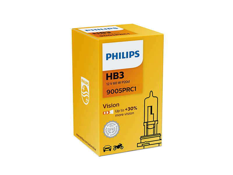 Халогенска сијалица Philips HB3 Vision 12V, 65W, P20D, 1 бр.