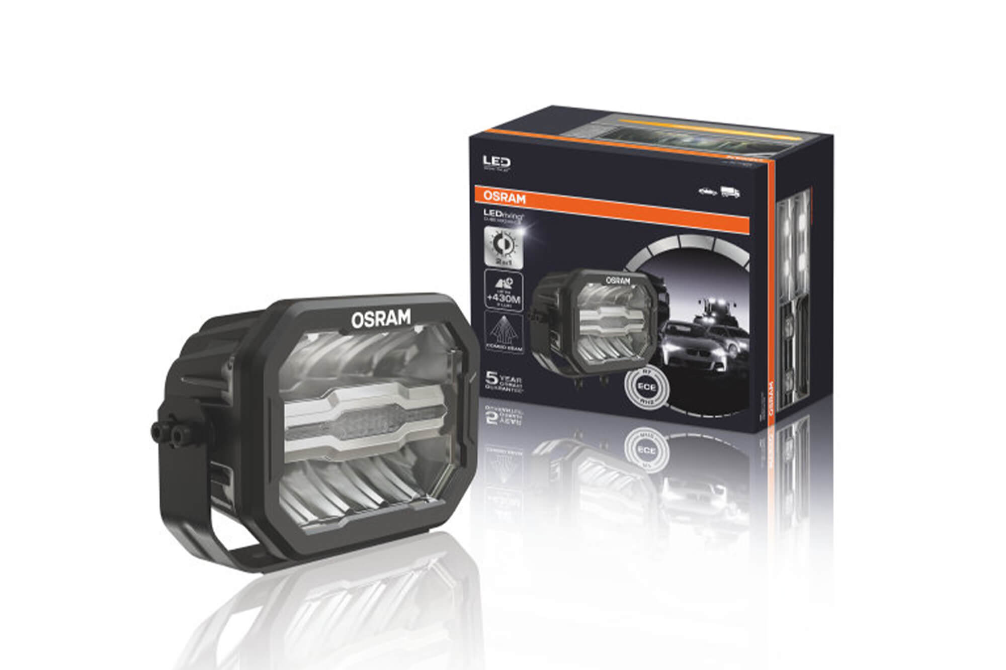 LED бар Osram Cube MX240-CB 241x169x134mm, 6000K, 4000LM, 70/1.5W, 12/24V, IP69K, E-mark E4