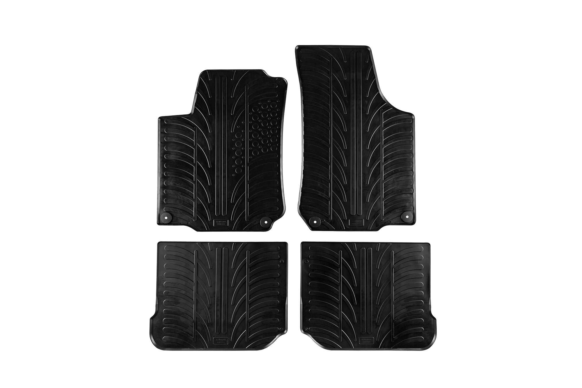 Гумени патосници Gledring за VW Golf IV Skoda Octavia Seat Leon Toledo 1997-2004 VW Bora 1998-2007 Beetle 1998-2011 4 дела црни