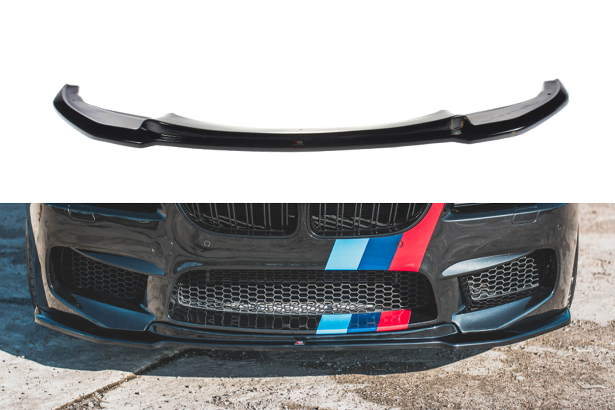 Спојлер  Maxton Design верзија 2 за преден  M6 браник на BMW серија 6 Gran Coupe F06 2012-2014, црн мат