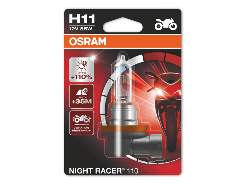 Халогенска сијалица Osram H11 Moto Night Racer 110 12V, 55W, PGJ19-2, 1 бр.