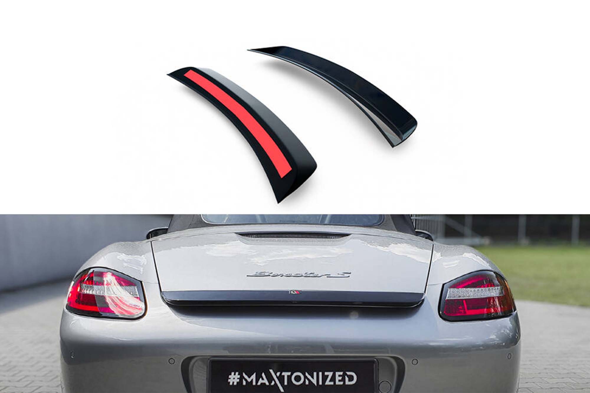 Спојлер  Maxton Design за багажник на Porsche Boxster 987 2004-2009, црн лак