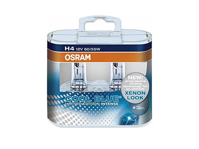 Комплет 2 бр. халогенски сијалици Osram H4 Cool Blue Limited Intense 12V, 60/55W, P43t