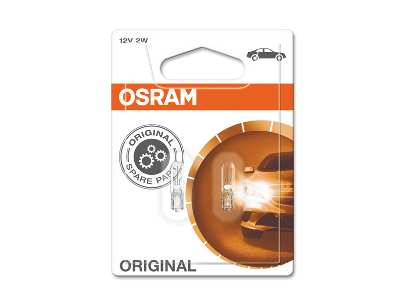 Сијалици за контролна табла/ шалт табла Osram W2W Original W2x4.6d 12V 2W 2бр.