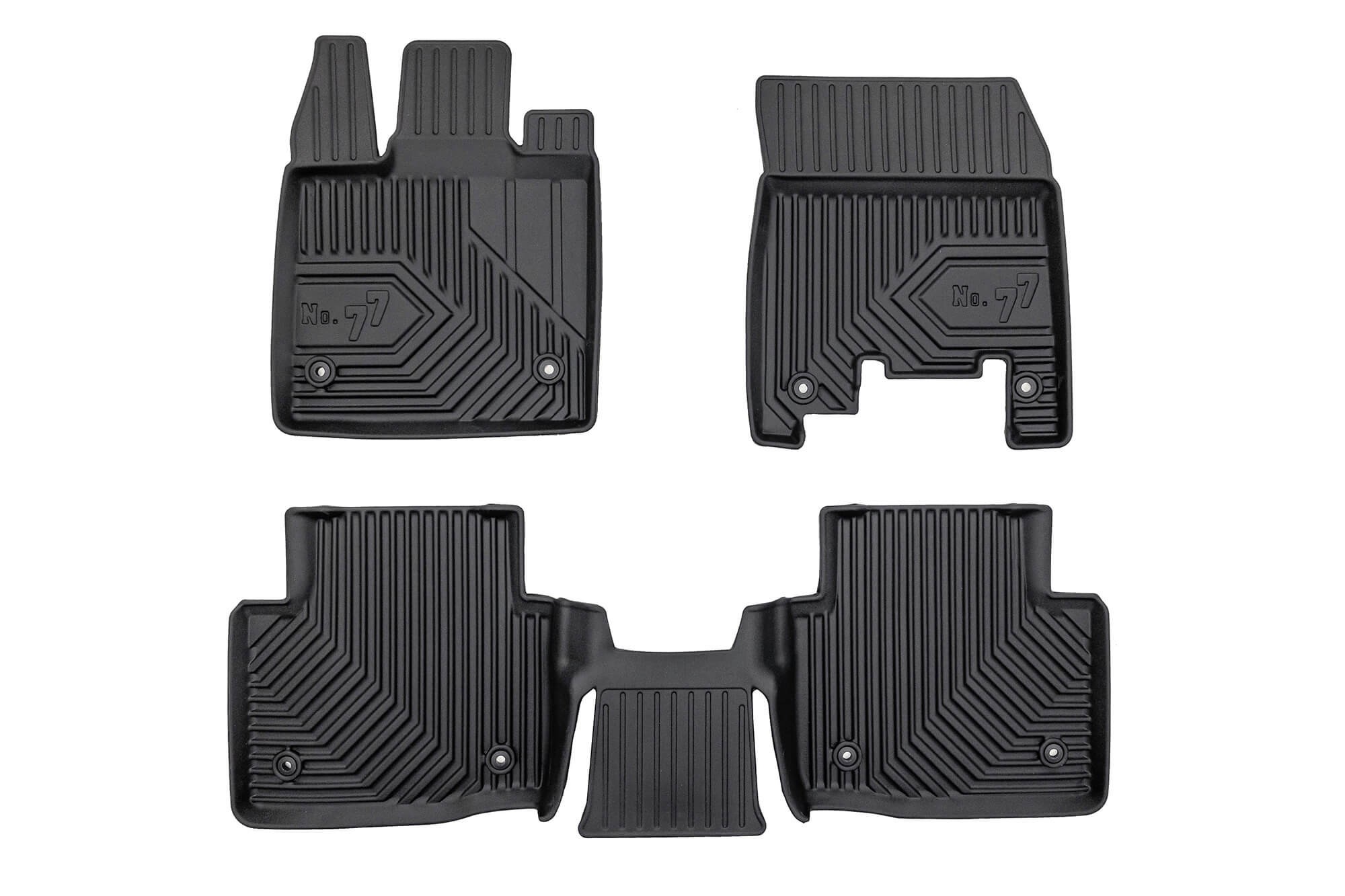 2.5D гумени патосници Frogum модел 77 за Jaguar I Pace по 2018 година со  против пожарен апарат  под совозачко  седиште , 3 дела, црни