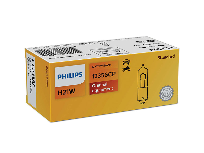 Халогенска сијалица Philips H21W Standard 12V, 21W, BAY9S, 1 бр.