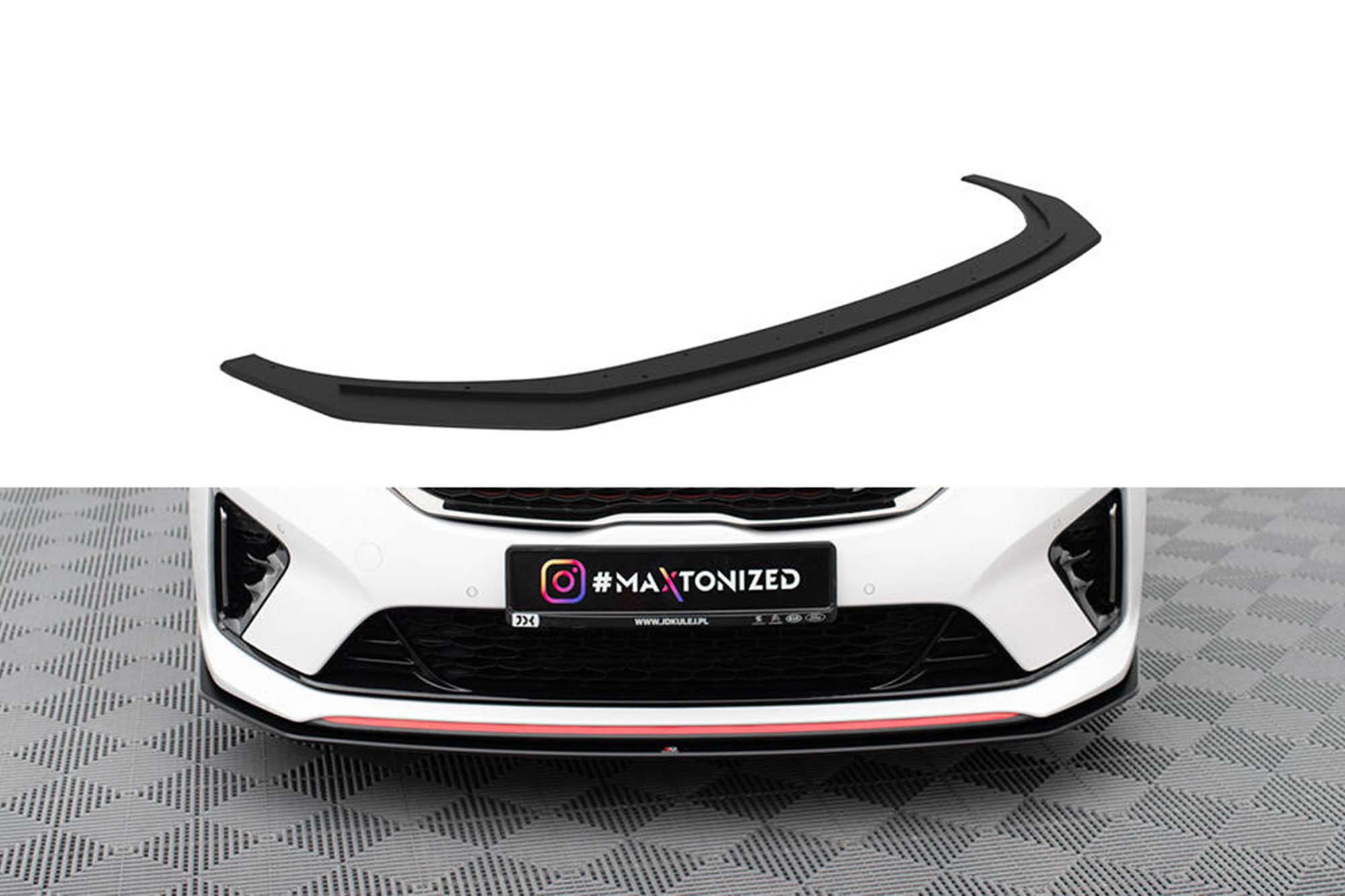 Спојлер  Maxton Design тип Street Pro за преден  браник на Kia Ceed GT, Proceed GT 2018-2022, црн мат