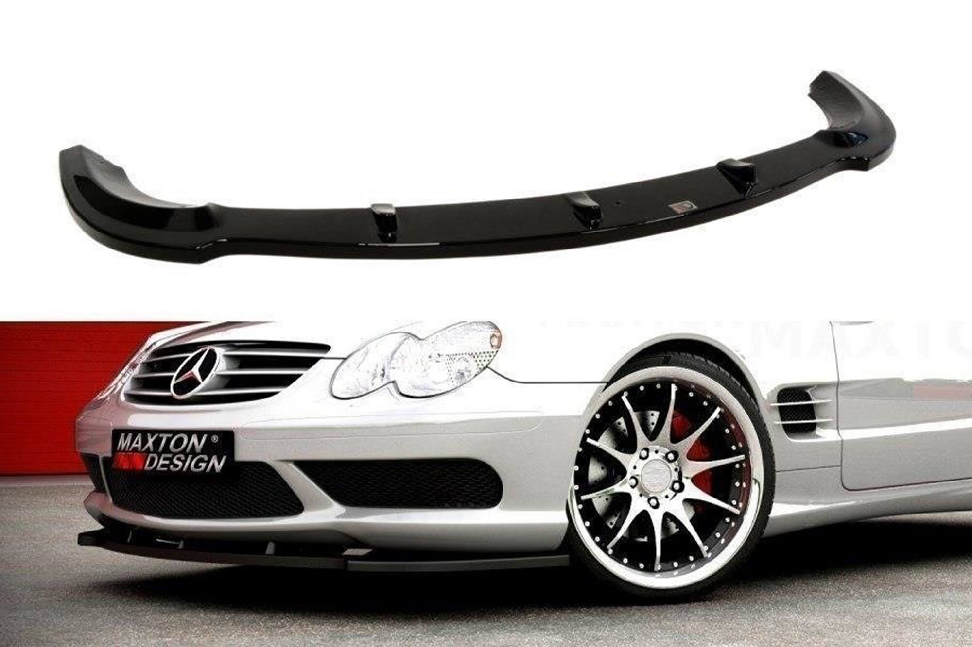 Спојлер  Maxton Design за преден  AMG браник на Mercedes SL R230 2001-2006, црн лак