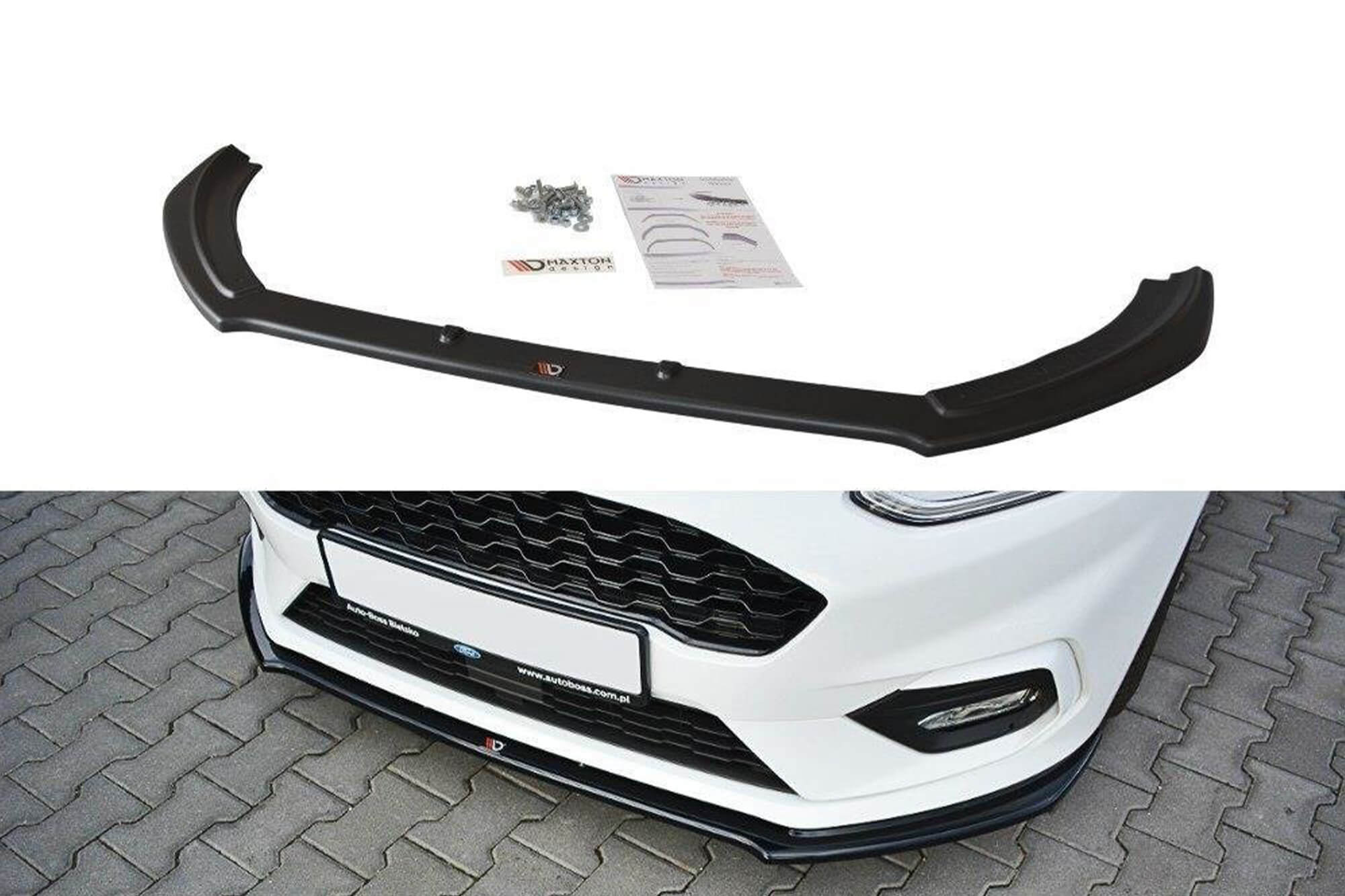 Спојлер  Maxton Design верзија 2 за преден  ST браник на Ford Fiesta по 2017 година, боја карбон