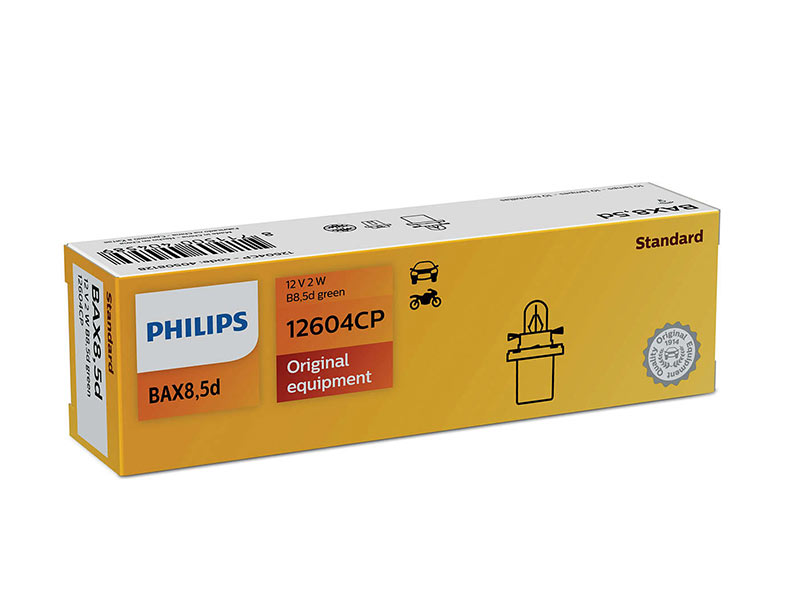 Сијалица за контролна табла/ шалт табла Philips B8.5D Standard зелена 12V, 2W, B8.5D, 1 бр.